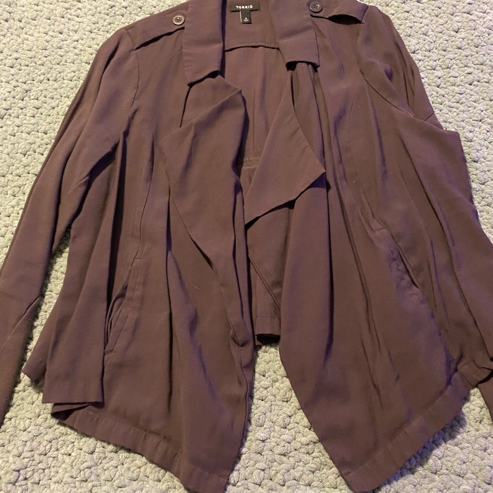 Torrid size 3 open linen jacket